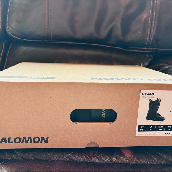 Salomon Pearl Snowboard Boots Size 8 Black Snowboarding Boots Excellent
